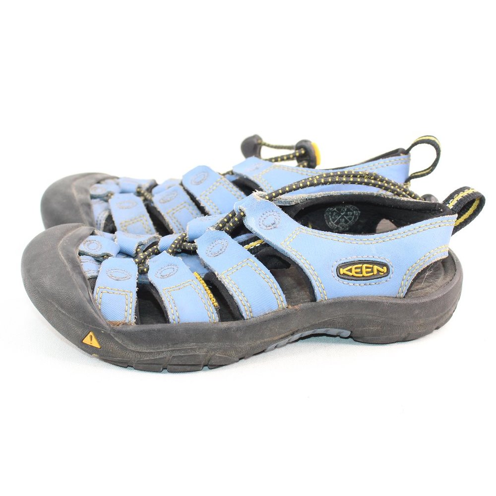 KEEN Hiking Trail Outdoor Waterproof Blue Fabric Strap Toggle Sandal #124 - Picture 7 of 9